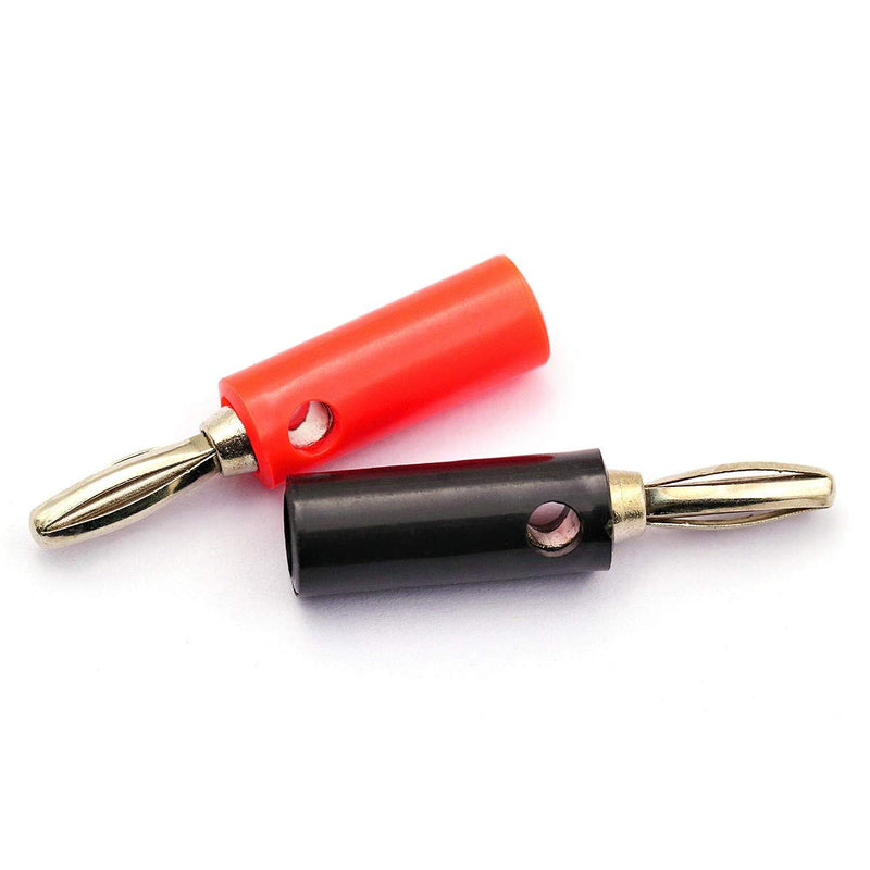  [AUSTRALIA] - CenryKay Banana Plugs Speaker 4mm Audio Speaker Wire Cable Connector Cable Plugs (10Red + 10 Black)