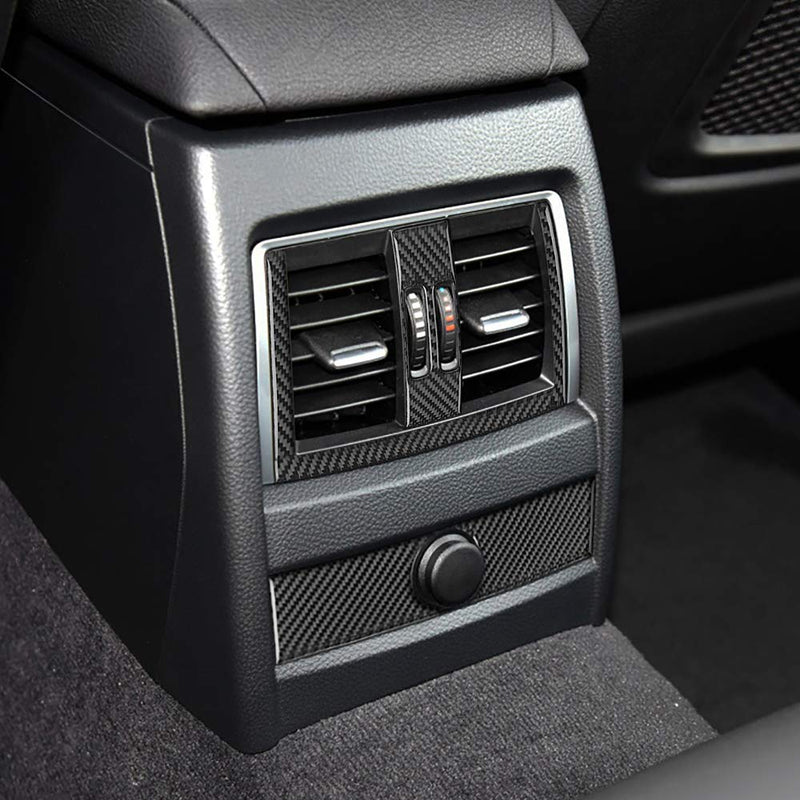 BLAKAYA Compatible with Carbon Fiber Rear Air Outlet Cover Trim for BMW 3 4 Series GT F30 F32 F34 F36 2013 2014 2015 2016 2017 2018 2019(6pcs Black - LeoForward Australia