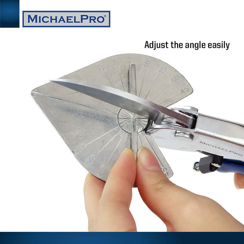  [AUSTRALIA] - MichaelPro MP010021 Premium Multi Angle Miter Shear Cutter 45 Degree To 135 Degree Cutting Angle, Use on Wood, Vinyl, Trim, Base, Shoe Molding, Trunking/Wire Troughs, Plastics/Rubber, Soft-Cut Corners