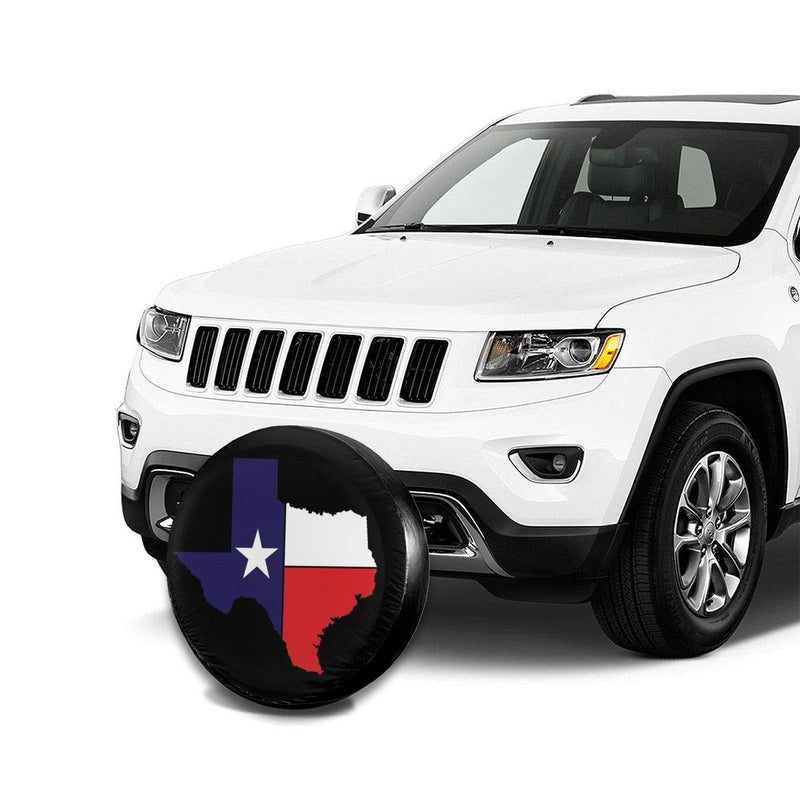 Foruidea Texas Flag Spare Tire Cover Waterproof Dust-Proof UV Sun Wheel Tire Cover Fit for Jeep,Trailer, RV, SUV and Many Vehicle (14, 15, 16, 17 Inch) 17"for Diameter 31"-33" - LeoForward Australia