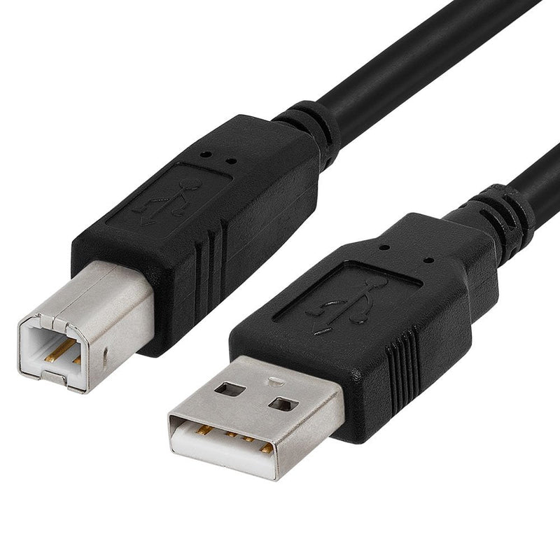  [AUSTRALIA] - Cmple - USB Printer Cable USB 2.0 A Male to B Male USB Cord for Printers, Scanners, External Hard Drives Camera - 6 Feet 6FT Black