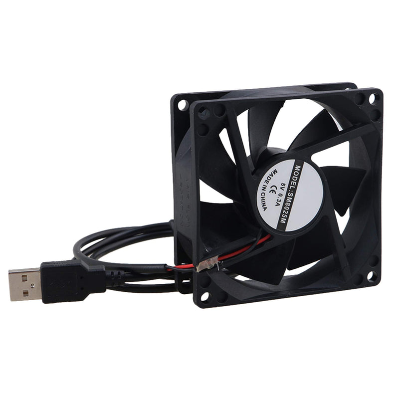  [AUSTRALIA] - RDEXP Black 5V USB Power Silent Computer Cooling Fan for Computer Case CPU Cooler