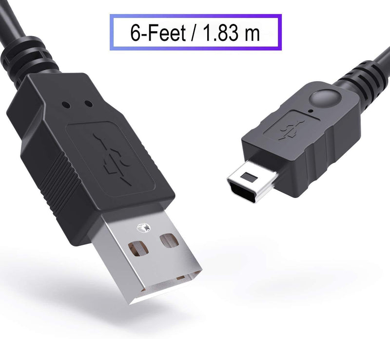 GPS Charger Cable, Ancable 6 Feet USB A Male to Mini 5 Pin Data Transfer Charging Cable Cord for Garmin Navigator Nuvi 50lm 2555lmt 2595lmt 40lm 1300 255w GPS System - LeoForward Australia