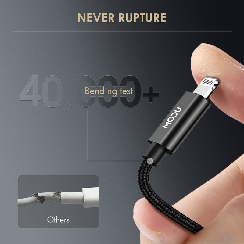  [AUSTRALIA] - MOOU iPhone Splitter Audio and Charge Adapter [Apple MFi Certified] 2 in 1 Lightning to 3.5mm Headphones Jack + Charger Adapter for iPhone 13/13 Pro/13 Pro Max/12/12 Mini/11/11 Pro/X/XS/SE/8P-Black