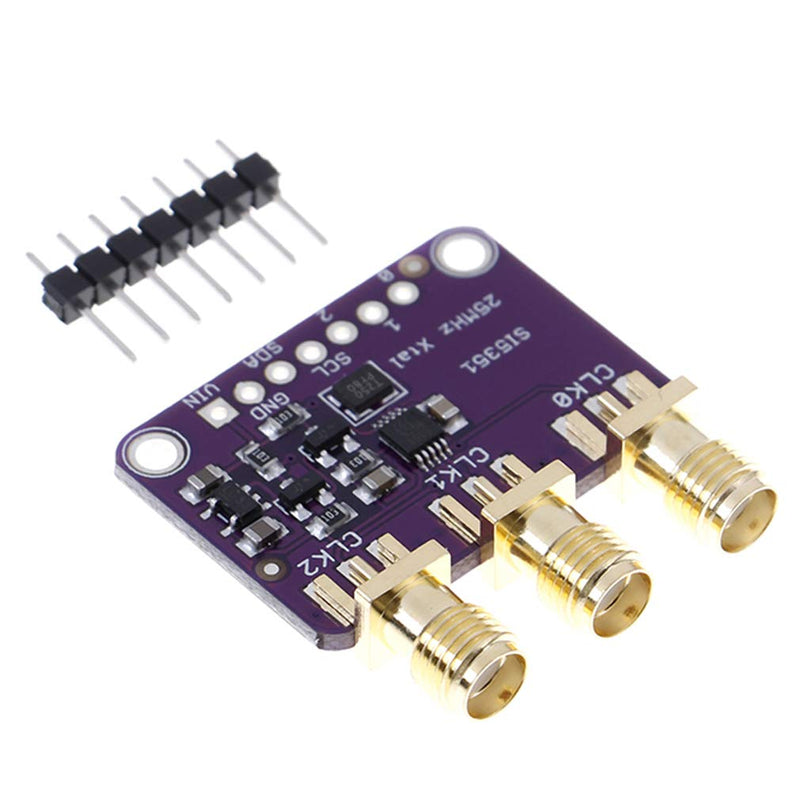  [AUSTRALIA] - HiLetgo Si5351A I2C 25MHZ I2C High Frequency Signal Generator Breakout Board Square Wave Frequency Generator Signal Generator 8KHz to 160MHz 3-5VDC for Arduino