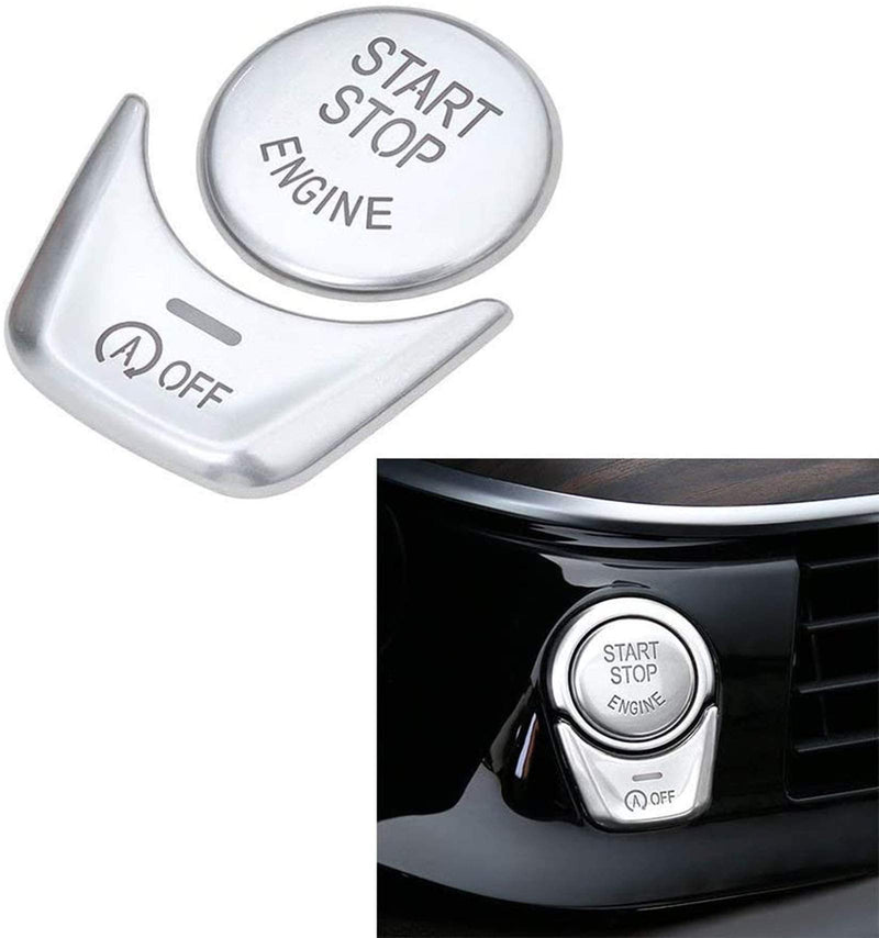 DEMILLO Silver Start Stop Engine Switch Button Cover for BMW 5 6 7 X 3 X4 Series F Chassis F10 F18 F07 F12 F01 F02 F25 F26 - LeoForward Australia