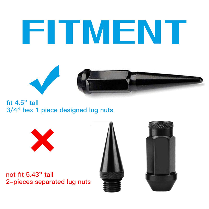  [AUSTRALIA] - Lug Nuts Socket Key Replacement Tool 4.5" Tall 3/4" Hex for Wheel Lock Lug Nuts
