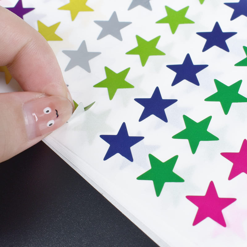  [AUSTRALIA] - Star Stickers 2160 Counts Colorful Self Adhesive Gold Star Stickers for Kids Teacher Stickers for Students Rewards Teachers Supplies