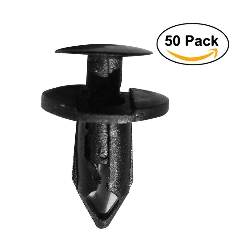  [AUSTRALIA] - Lantee Car Clips - 50 Pieces Universal Nylon Plastic Fastener Rivet Clips, 8mm