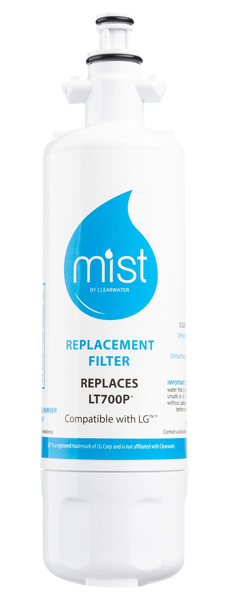 Mist Kenmore 9690 Water Filter Replacement Compatible Models: LG LT700P, ADQ36006101, ADQ36006102, Kenmore Elite 795, 46-9690, WF700, RFC 1200A, LFX31925ST, LFXS32766S,1 Pack - LeoForward Australia