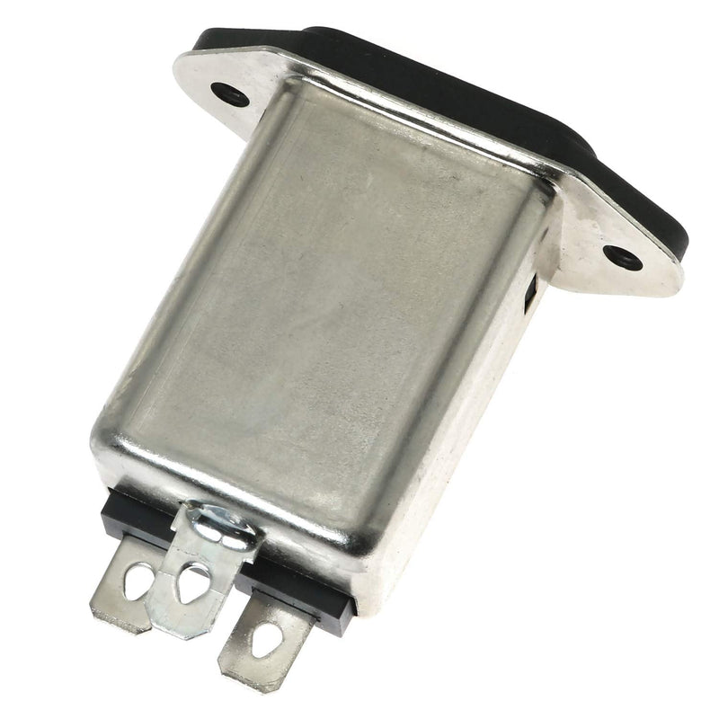  [AUSTRALIA] - E-Outstanding AC 250V 10A IEC 320 C14 Male Plug 3 Pins Black PCB Panel Power Socket Connector EMI Filter