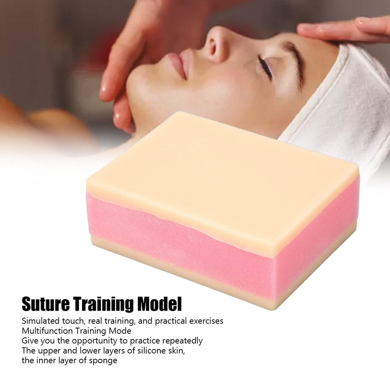  [AUSTRALIA] - Suture Training Model, Durable Silicone Skin Suture Pad, Refill Suture Exercise Pad for Suture Kit, 2 Silicone Skin Layers, Surgical Skin Injection Exercise Pad for Medical Students, Doctors, Crane
