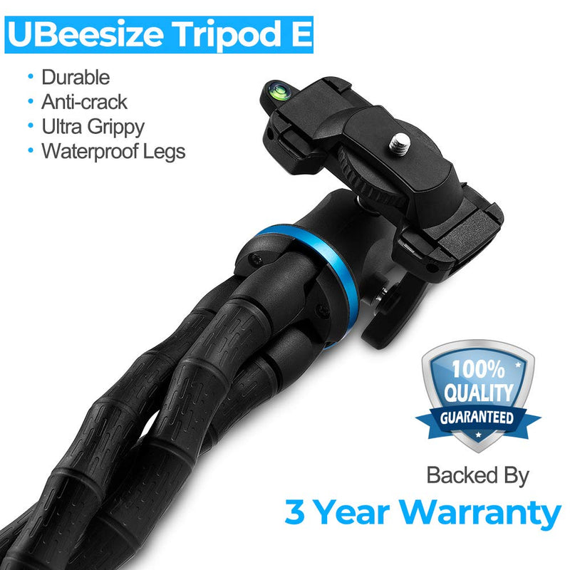  [AUSTRALIA] - UBeesize 12’’ Flexible Cell Phone Tripod Stand Holder with Wireless Remote Shutter & Universal Phone Mount, Compatible with Smartphone/DSLR/GoPro Cameras Black