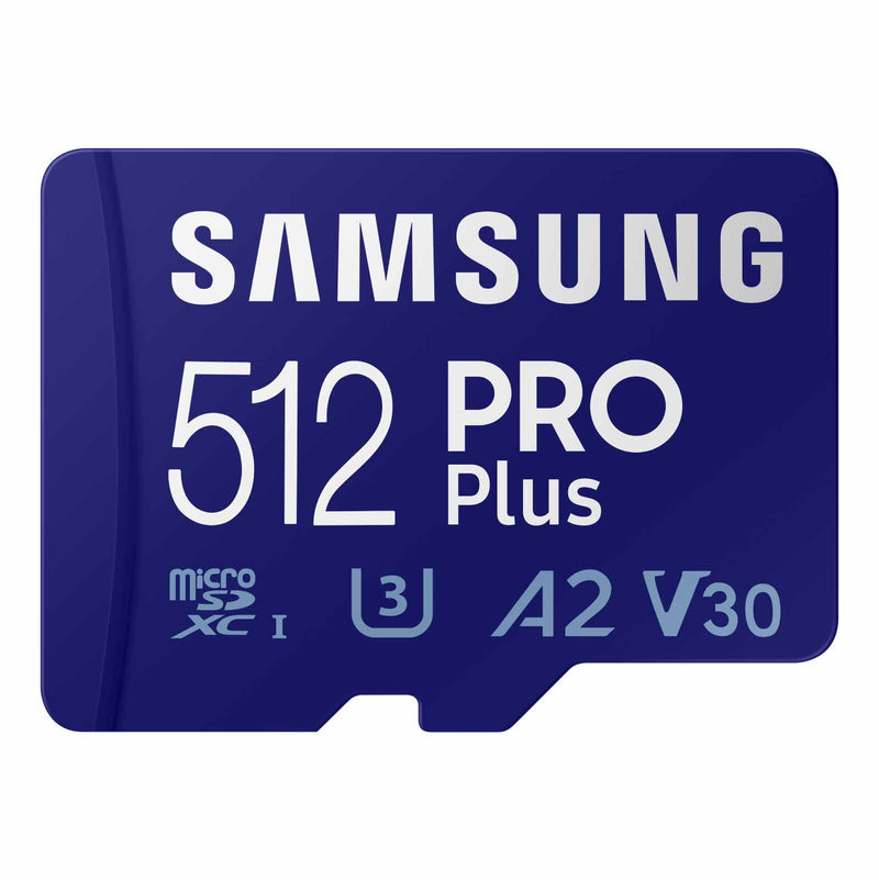  [AUSTRALIA] - SAMSUNG PRO Plus microSD Memory Card + Reader, 512GB MicroSDXC, Up to 180 MB/s, Full HD & 4K UHD, UHS-I, C10, U3, V30, A2 for Android Phones, Tablets, GoPRO, DJI Drone, MB-MD512SB/AM, 2023 New PRO Plus/Reader Read/Write 180/130MB/s