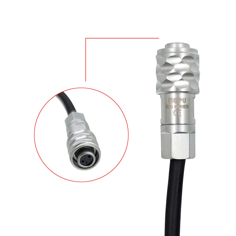  [AUSTRALIA] - LSYRIA BMPCC 4K 6KPro to D-Tap Power Cable for Blackmagic Pocket Cinema Camera Gold V Mount Battery Weipu 2 Pin SF6 Female to P Tap, 79 inch