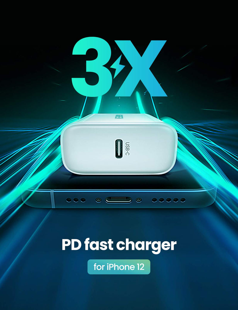 UGREEN 20W USB C Charger PD Fast Charger Block Type C Power Delivery Wall Charger Adapter Compatible for iPhone 12 Mini 12 Pro Max SE 11 Pro Max XR 8 Plus Pixel Samsung Galaxy S10 S9 LG iPad Pro - LeoForward Australia