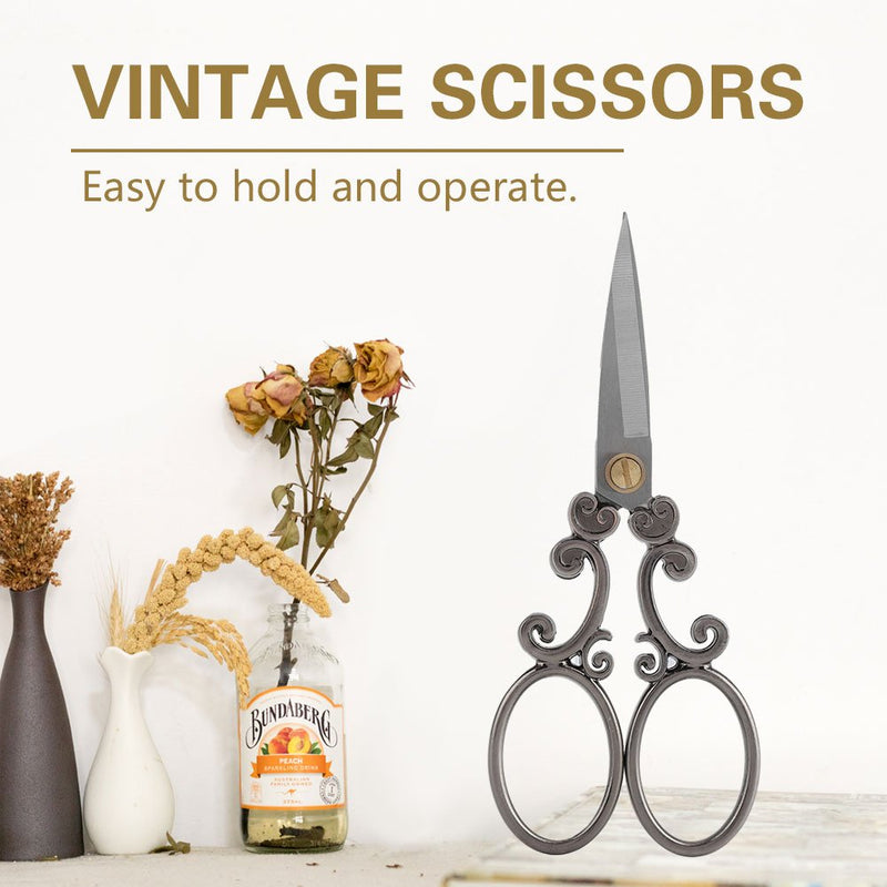  [AUSTRALIA] - Vintage Scissors, Mini Vintage Stainless Steel Sewing Scissors Classical Cutting Embroidery Crafts Tool(#3)