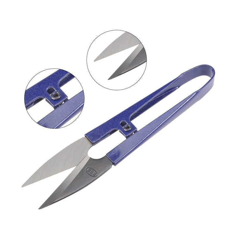  [AUSTRALIA] - uxcell 2Pcs 4.1-inch Sewing Trimming Scissors Nipper Embroidery Thread Yarn Fishing Thread Beading Cutter Blue