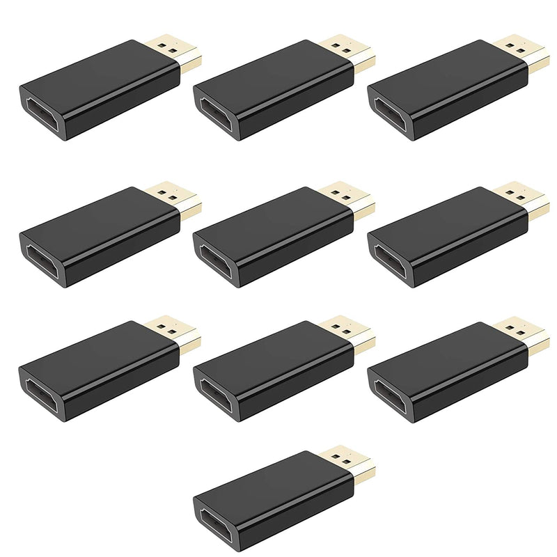  [AUSTRALIA] - Displayport to HDMI Adapter 10 Pack, KUXIYAN 1080P Gold Plated Dp to HDMI Converter Male to Female 1.3V 10-Pack