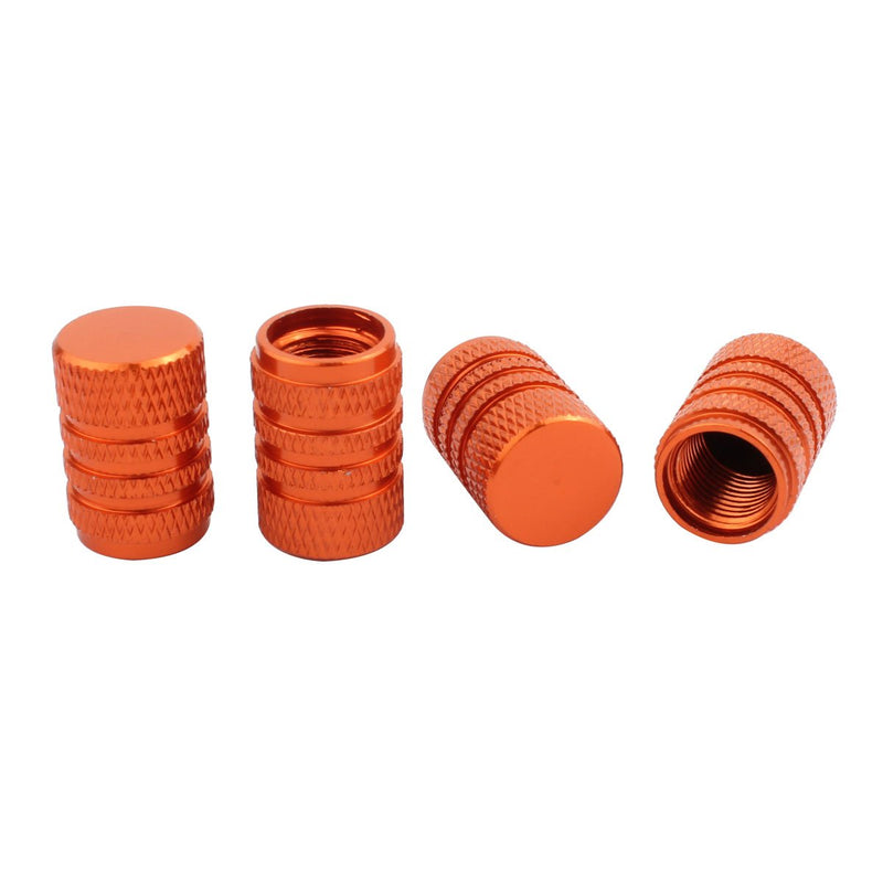 TOMALL Orange Round Style Aluminum Tire Valve Stem Caps for Auto Car Motorcycles - LeoForward Australia