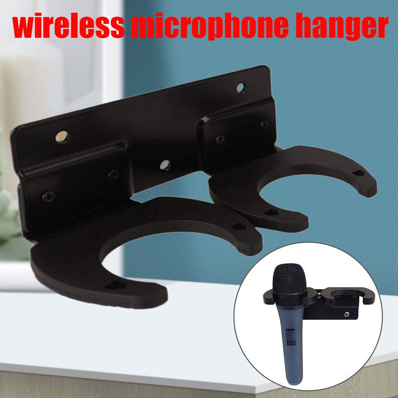  [AUSTRALIA] - ZSooner Microphone Stand, Wireless Microphone Double Hook Hanger Holder