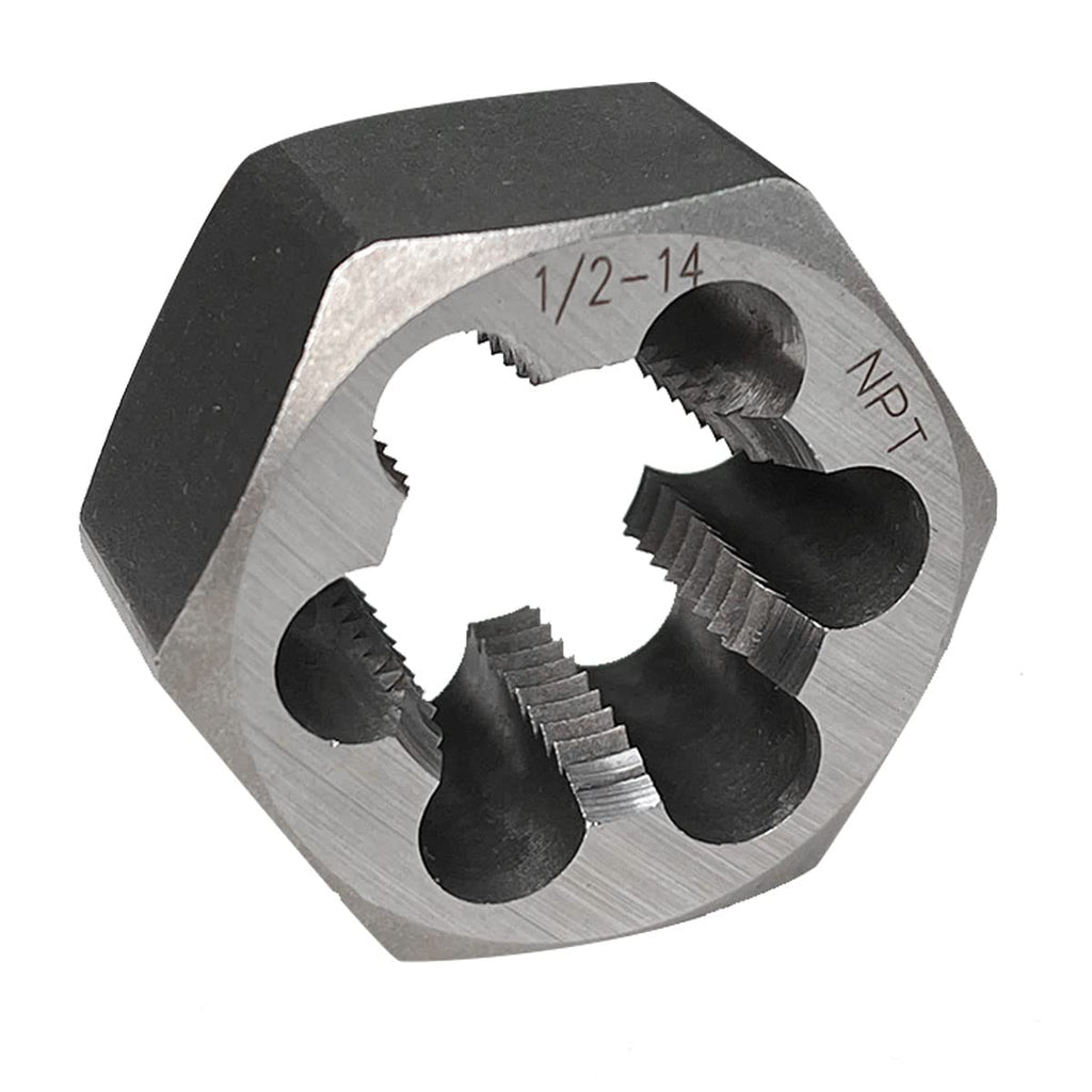  [AUSTRALIA] - Npt Pipe Die Hex Die Carbon Steel Rethreading Die 1/2-14 1/2"-14