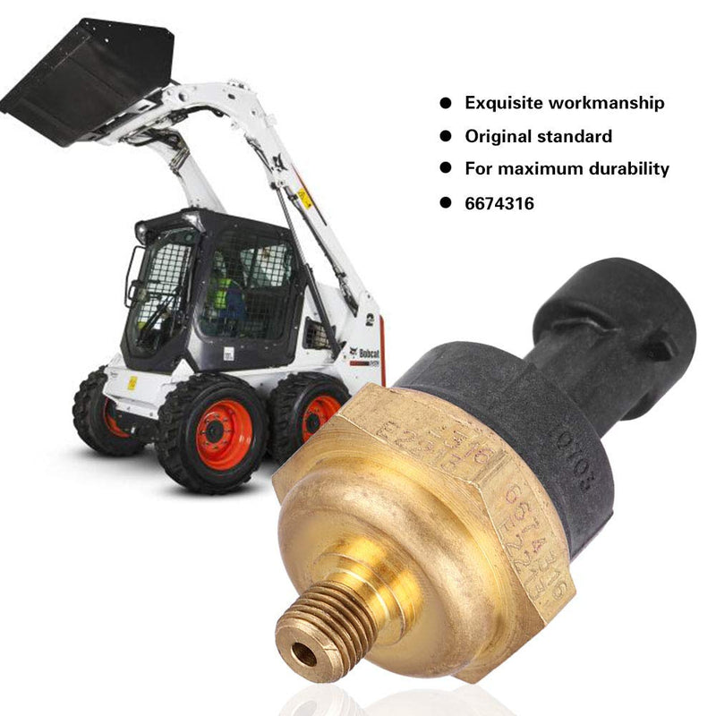  [AUSTRALIA] - Qiilu Oil Pressure Sensor Switch Replaces 6674316 for Bobcat S205 S220 T140 A220 A300 Bobcat Loader