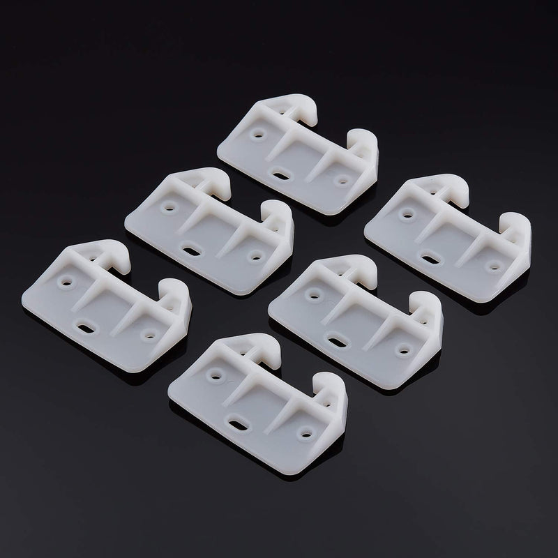  [AUSTRALIA] - Plastic Drawer Guides Rear Drawer Guide Drawer Track Guides Replacement Furniture Parts for Dressers, Hutches and Drawer Systems, White (10 Pieces) 10