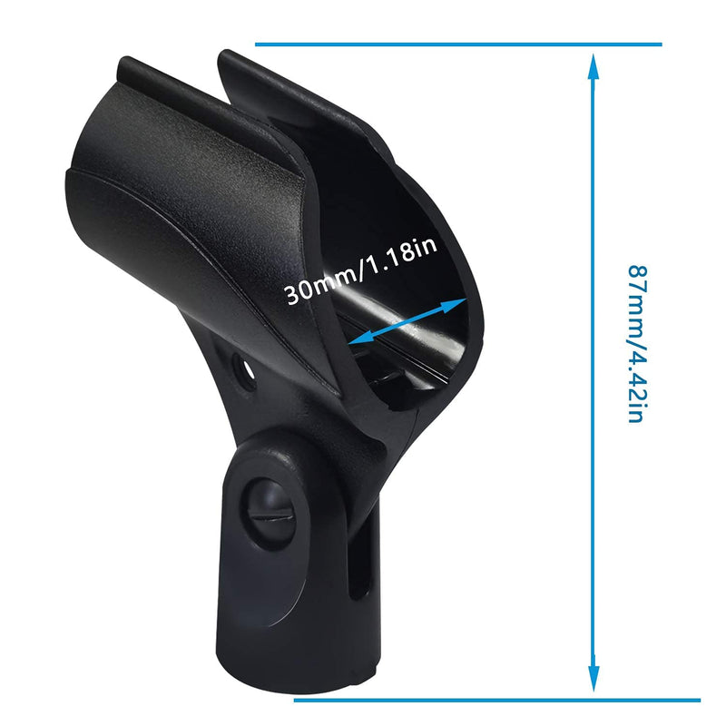  [AUSTRALIA] - Mictop Universal Microphone Clip Holder, Comes with 5/8" Male to 3/8" Female Screw Adapter Suitable for Handheld Microphones, 2-Pack