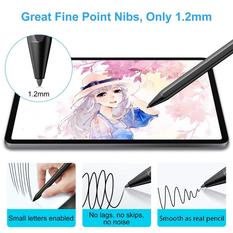 Stylus Pen for iPad with Palm Rejection, FOJOJO Active Pencil Compatible with (2018-2020) Apple iPad 8th/7th/6th Gen, iPad Air 4th/3rd Gen, iPad Pro 11 & 12.9 inch, iPad Mini 5th Gen Black - LeoForward Australia