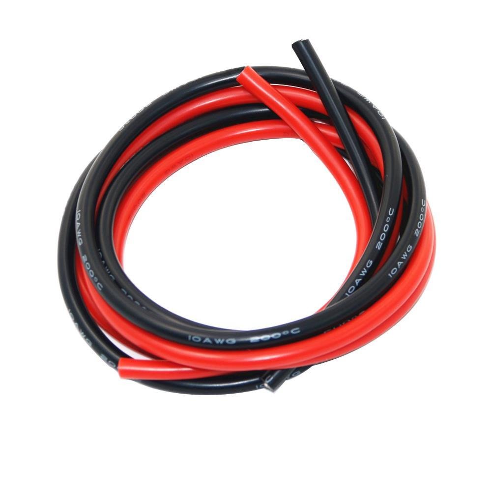  [AUSTRALIA] - BNTECHGO 10 Gauge Silicone Wire 10 ft red and 10 ft Black Flexible 10 AWG Stranded Copper Wire 10 gauge 10ft red and 10ft black silicone wire red and black