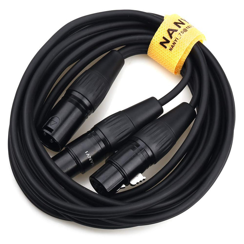  [AUSTRALIA] - NANYI XLR Splitter Microphone Cable XLR to XLR Patch Cables 3-Pin XLR Male to Dual XLR Female Y Cable Adaptor mic Cable DMX Cable Patch Cords -10FT XLR 1Male To 2Female-10FT