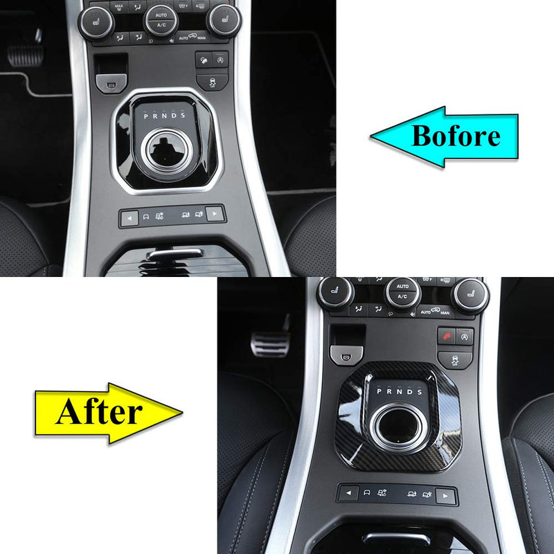  [AUSTRALIA] - YIWANG Carbon Fiber Style Gear Shift Frame Cover Trim for Land Rover Range Rover Evoque 2012-2019 Auto Accessories