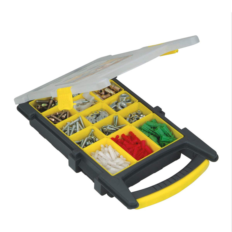  [AUSTRALIA] - MEIJIA Plastic Tool Organizers with Removable Dividers,Plastic Storage Organizer Box (Yellow) (Small（8.2"x13.3"x2.45"）) Small（8.2"x13.3"x2.45"）