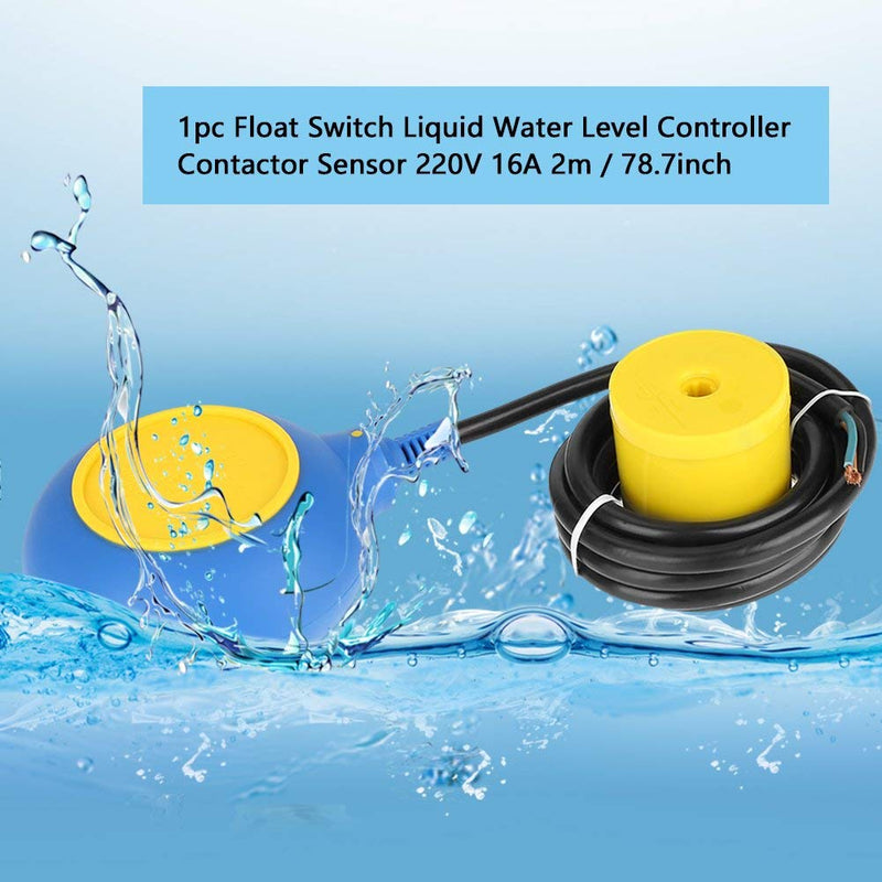 Liquid Fluid Water Level Sensor 220V 16A 2m / 78.7inch Float Switch Liquid Fluid Water Level Sensor Controller for Tank Pump - LeoForward Australia