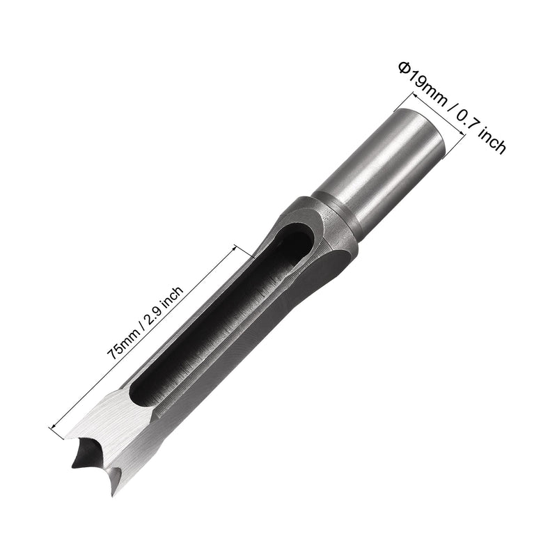  [AUSTRALIA] - uxcell Square Hole Drill Bits for Wood 15mm x 215mm Mortising Chisel Bit Auger Cutter Tool for Woodworking Carpentry Drilling Tool