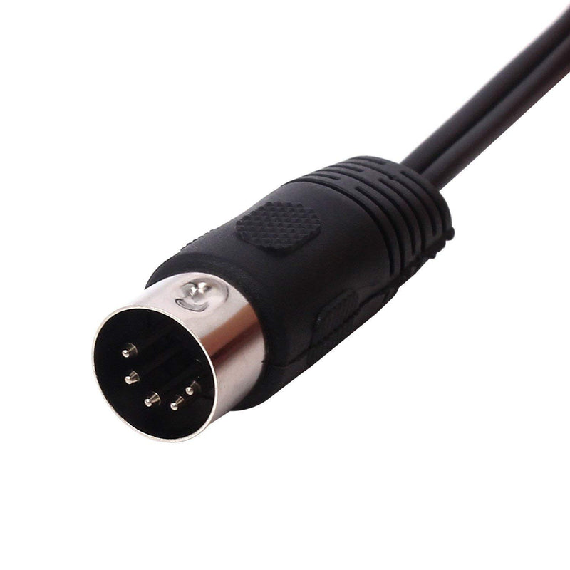 DIN 5 Pin to RCA Cable,Qaoquda 5ft/1.5m 5-Pin Din Male Plug to 2-RCA Male Audio Adapter Cable for Electrophonic Bang & Olufsen, Naim, Quad.Stereo Systems (DIN 5P M-2RCA M) DIN 5P M-2RCA M - LeoForward Australia