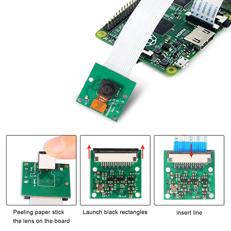  [AUSTRALIA] - Dorhea for Raspberry Pi 4 Model B Mini Camera Video Module 5MP 1080P Sensor OV5647 Camera Video Module for Raspberry Pi Model A/B/B Plus, Pi 2 and Raspberry Pi 3 Mode 3 B+