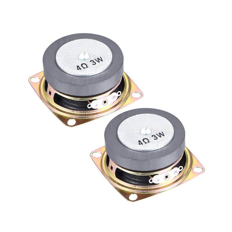  [AUSTRALIA] - uxcell 3W 52mm Square Shape 4 Ohm DIY Speaker Replacement Loudspeaker 2pcs