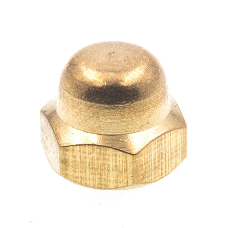  [AUSTRALIA] - Prime-Line 9077104 Acorn Cap Nuts, #8-32, Solid Brass, (10-pack)