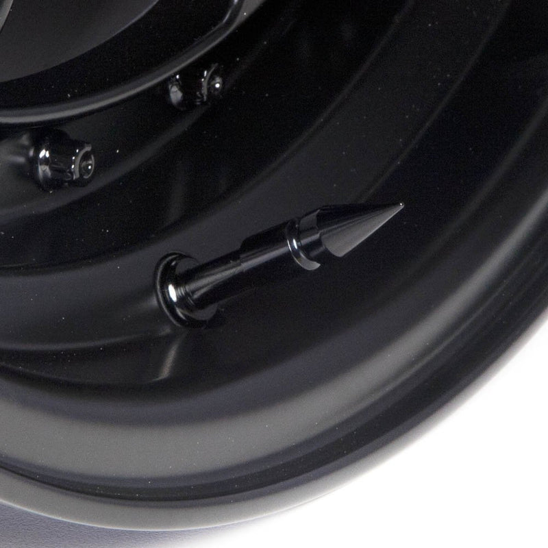 Circuit Performance VC6 Series Black Aluminum Spiked Valve Stem Caps (Set of 4) - LeoForward Australia