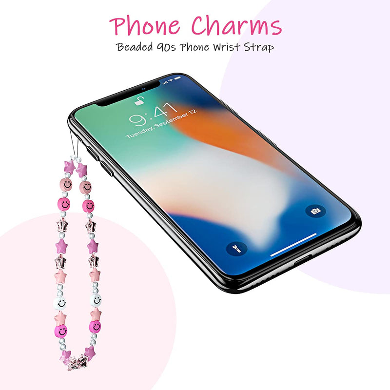  [AUSTRALIA] - Women Fashion Phone Lanyard Decoration Cell Phone Pendant Colorful Soft Ceramic with Anti Lost Mobile Phone Chain Style 1