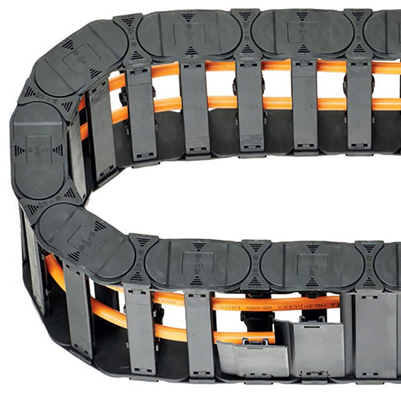  [AUSTRALIA] - uxcell R38 18mm x 50mm Black Plastic Semi Closed Cable Wire Carrier Drag Chain 1M Length