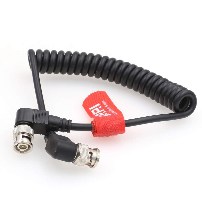  [AUSTRALIA] - DRRI 1080p 3G HD-SD BNC to Right Angle BNC Spring Video Cable 75ohm for RED Gemini/Steadicam configurations Elbow to Elbow BNC