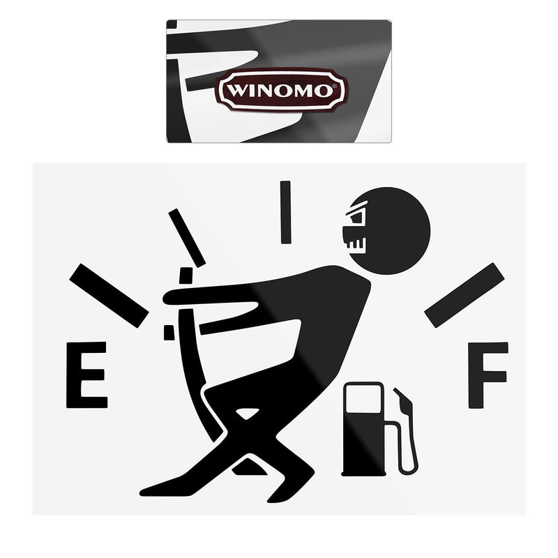  [AUSTRALIA] - WINOMO Funny Car Stickers High Gas Consumption Decal Fuel Gage Empty Stickers (Black)