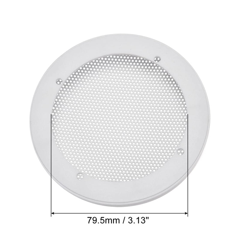  [AUSTRALIA] - uxcell Speaker Grill Cover 3 Inch 106.5mm Mesh Decorative Circle Subwoofer Guard Protector White 2pcs