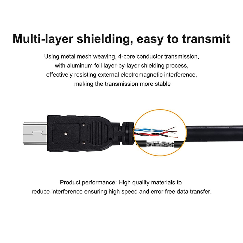  [AUSTRALIA] - Adhiper UC-E6 USB Data Cable Replacement Camera UC-E16 UC-E17 Transfer Cord Compatible with Nikon Digital Camera DSLR D750 D5300 D7200 D3200 Coolpix L340 L32 A10 P520 S6000 S9200 (1M/Black) 1M E6