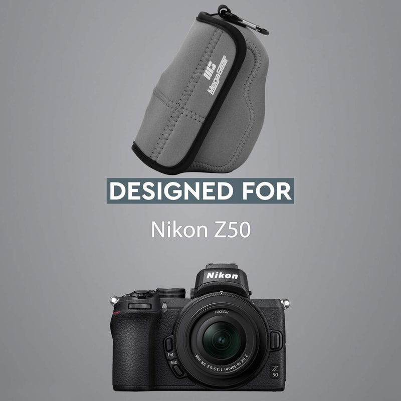  [AUSTRALIA] - MegaGear Ultra Light Neoprene Camera Case Compatible with Nikon Z50 (16-50mm) Gray