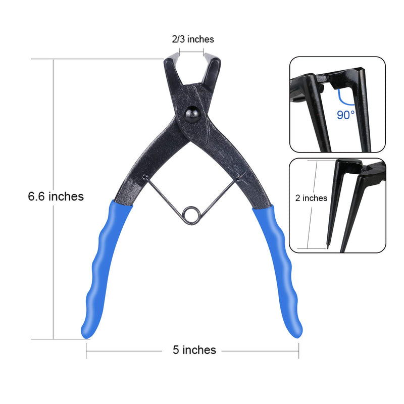 BELEY Heavy-duty Cylinder Snap Ring Pliers, Internal Ring Remover Retaining Circlip Pliers, 90 Degrees Bending Pliers with Long Noses for Motorcycles Cars Trucks - LeoForward Australia