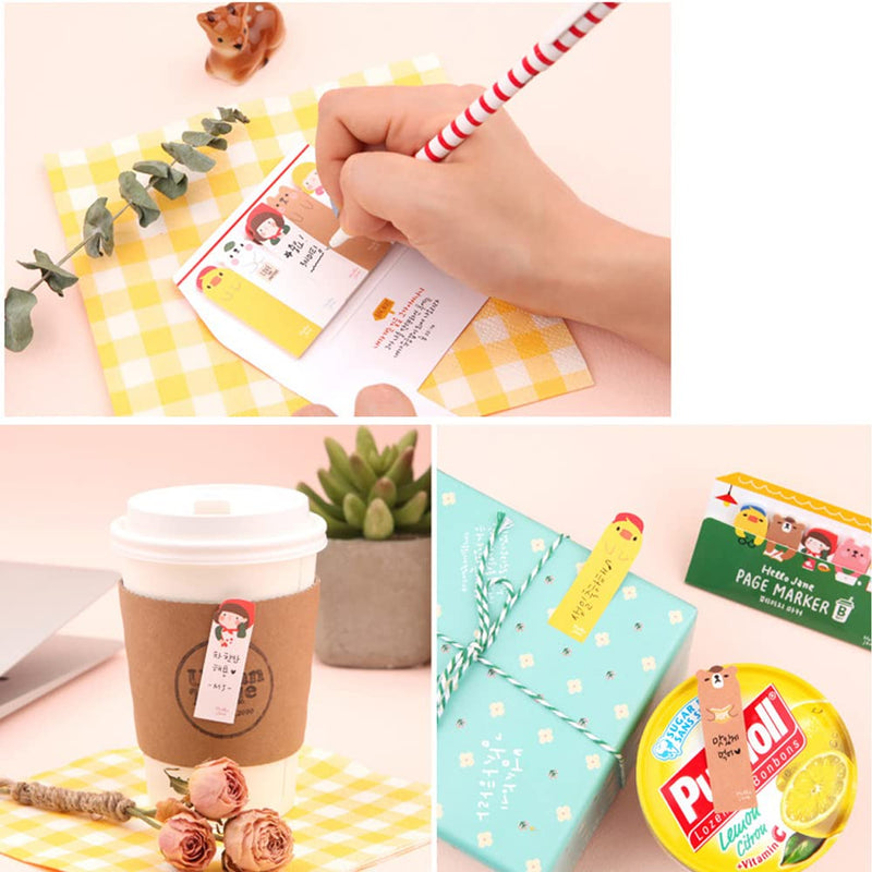  [AUSTRALIA] - 200PCS 2Inch Cute Sticky Index Tabs, Writable and Adhesive Paper Marker Page Tabs, Document Sticky Flags for Notebooks Classify Files Page Marking